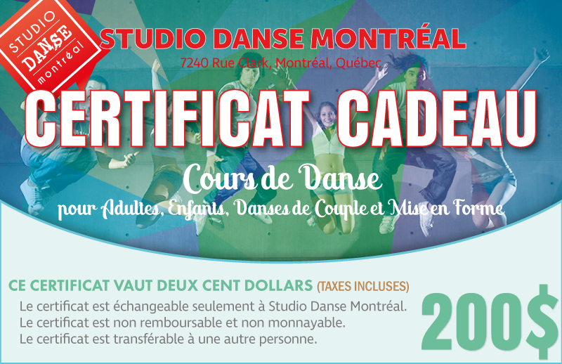 Certificat-Cadeau - 200$ (taxes Incluses)